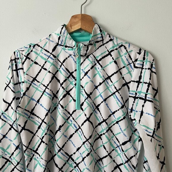 SanSoleil UPF UV Sun Protection Long Sleeve 1/2 Zip Top Women's Size Medium - Picture 3 of 7